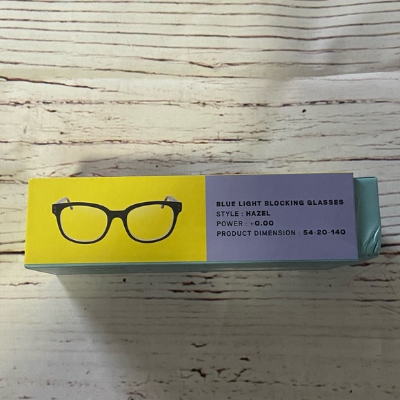 New in Box Flower Eyewear Blue Light Blocking Glasses in Hazel Black - Picture 5 of 11